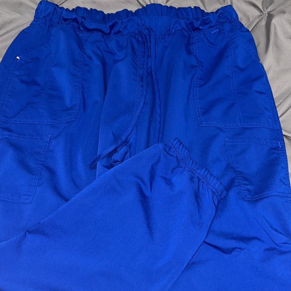 3x electric blue scrub joggers